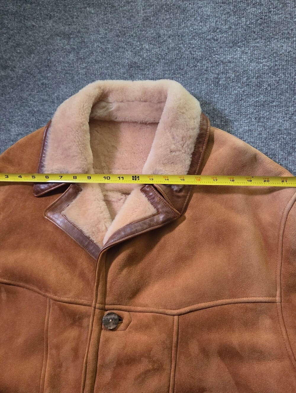 Vintage Lone Pine Shearling Coat 48 Real Leather Sheepskin - Picture 10 of 15